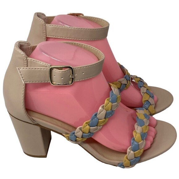 BC Footwear Wanna Be Heels Women's Size 8 Born in California Beige - Picture 1 of 10